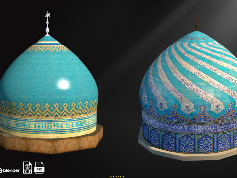 Mosque Dome Base Mesh 3D मॉडल