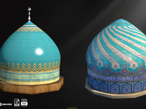 Mosque Dome Base Mesh 3D Model