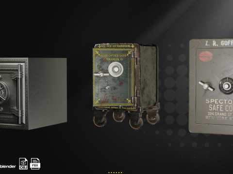 9 Old Security Safe Tutorial 3D Model