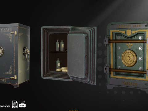 9 Old Security Safe Tutorial 3D Model