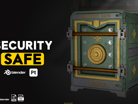 9 Old Security Safe Tutorial 3D Model