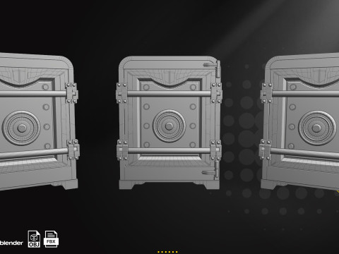 9 Old Security Safe Tutorial 3D Model