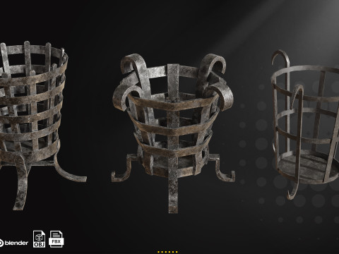 30 Medieval Torches Lantern 3D Model