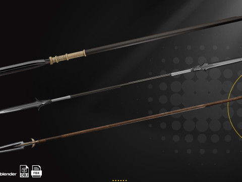 Shield and Spear Pack 3D 模型