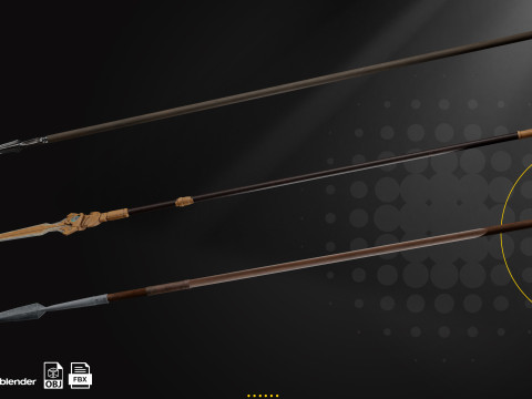 Shield and Spear Pack 3D 模型