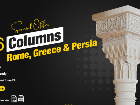 66 Columns Rome Greece and Persia 3D Model