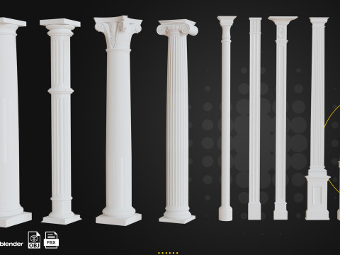 66 Columns Rome Greece and Persia 3D Модель