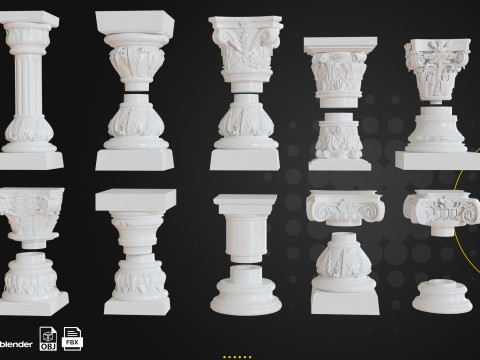 66 Columns Rome Greece and Persia 3D Модель
