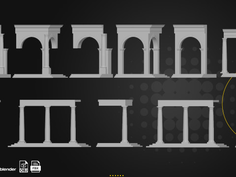 66 Columns Rome Greece and Persia 3D Модель