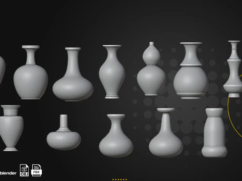 56 jarrones griegos antiguos Mascotas Modelo 3D