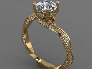 Solitaire Ring 3D Model
