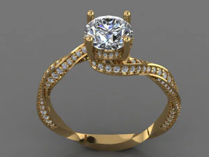 Solitaire Ring 3D Model
