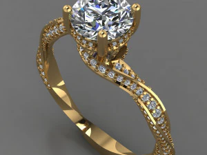 Solitaire Ring 3D Model