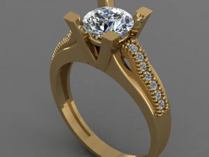 Anel solit&aacute;rio Modelo 3D