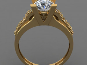 Solitaire Ring Model 3D