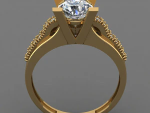 Solitaire Ring 3D Model