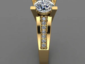 Solitaire Ring 3D Model