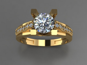 Solitaire Ring Model 3D