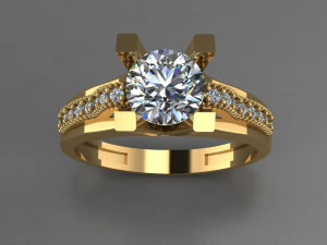 Solitaire Ring 3D Model