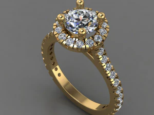 Anel solit&aacute;rio Modelo 3D