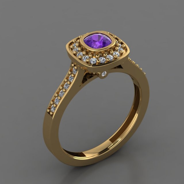 Emerald Ring Modelo 3D .c4d .max .obj .3ds .fbx .stl .blend 