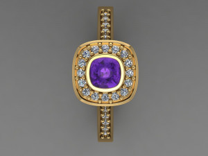 Emerald Ring Modelo 3D