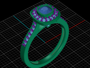 Emerald Ring Modelo 3D