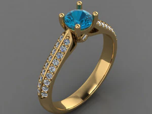 Anel solit&aacute;rio Modelo 3D