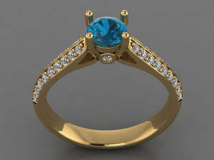 Solitaire Ring 3D Model
