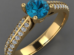 Solitaire Ring 3D Model