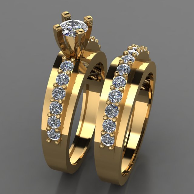 Engagment Ring WEDDING BAND 3D Model .c4d .max .obj .3ds .fbx .stl .blend 