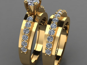 Engagment Ring WEDDING BAND 3D Model