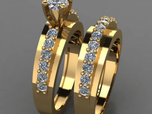 Anel de noivado FAIXA DE CASAMENTO Modelo 3D