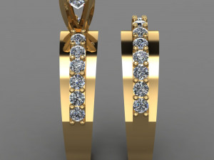 Engagment Ring WEDDING BAND 3D Model