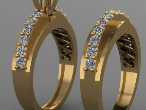 Engagment Ring WEDDING BAND 3D Model