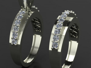 Engagment Ring WEDDING BAND 3D Model
