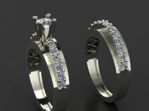 Engagment Ring WEDDING BAND 3D Model