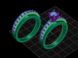 Engagment Ring WEDDING BAND 3D Model