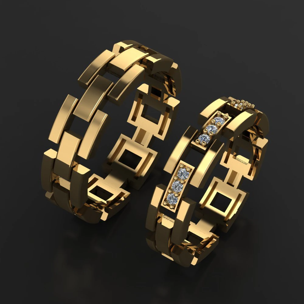 Set Ring 3D Model .c4d .max .obj .3ds .fbx .stl .blend