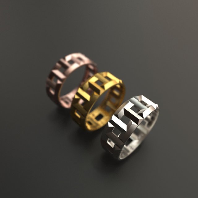 Tiffany Ring 3D Model .c4d .max .obj .3ds .fbx .stl .blend 