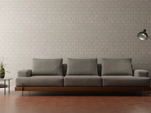 モダンなスタイルのソファのインテリア - インテリアの 3D シーン 3Dモデル