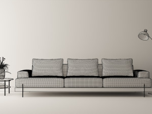 modern style sofa interior - interior 3d scene 3D-Modell