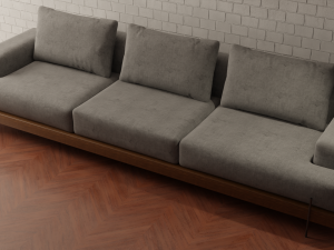 modern style sofa interior - interior 3d scene 3D-Modell