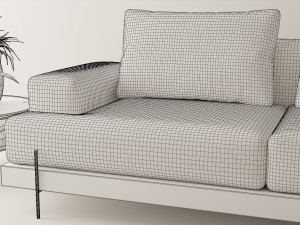 modern style sofa interior - interior 3d scene 3D-Modell
