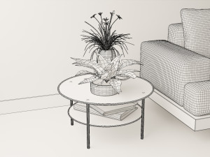 modern style sofa interior - interior 3d scene 3D-Modell