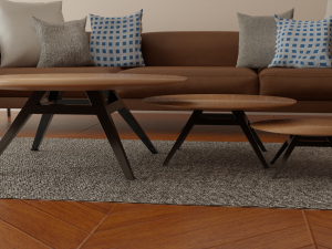 modern sofa set - interior 3d scene Model 3D