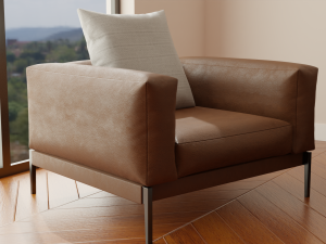 modern sofa set - interior 3d scene Model 3D