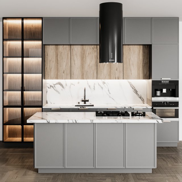 kitchen67 3D 模型 .c4d .max .obj .3ds .fbx .stl .blend