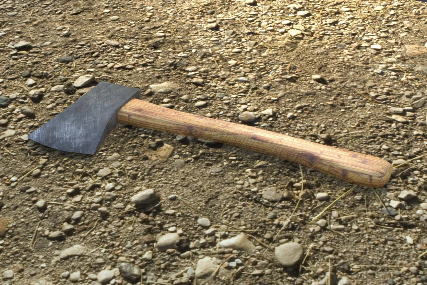 axe hand-held edged low-poly 3D Model .c4d .max .obj .3ds .fbx .stl .blend