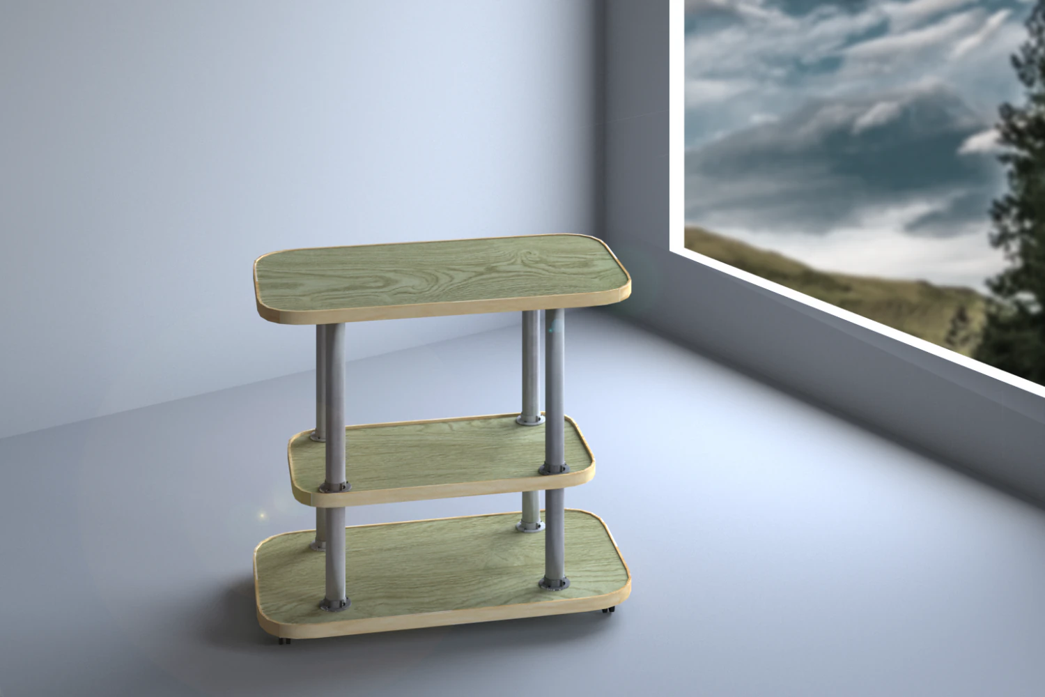 compact version of the shelf and table 3D Model .c4d .max .obj .3ds .fbx .stl .blend